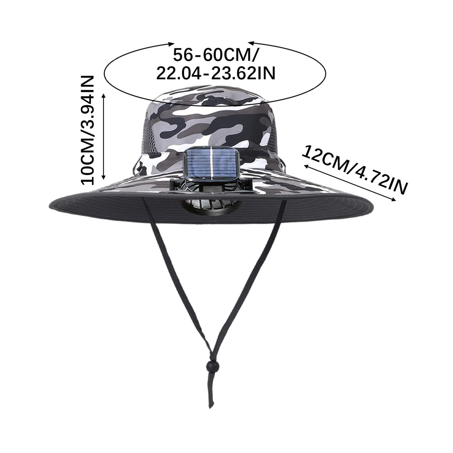 Sun Hat with Fan Solar Charging Big Eaves Outdoor Summer with Fan Hat Men and Women Sun Hat Parent-Child Sun Hat for Travelling Outdoor Hiking Mountaineering Fishing