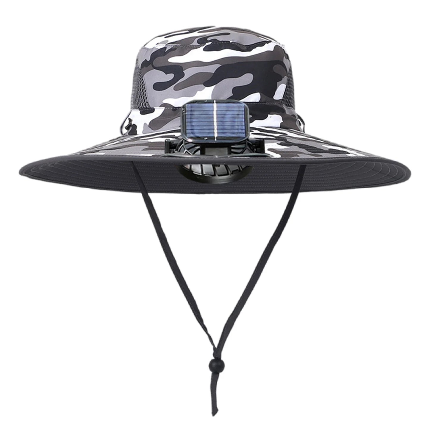 Sun Hat with Fan Solar Charging Big Eaves Outdoor Summer with Fan Hat Men and Women Sun Hat Parent-Child Sun Hat for Travelling Outdoor Hiking Mountaineering Fishing