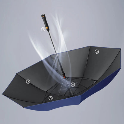 선풍기우산 Large Fan Umbrella 100% UV Blocking Parasol Wind and Water Resistant Long Handle 양산 UV Protection Beach Golf Umbrella